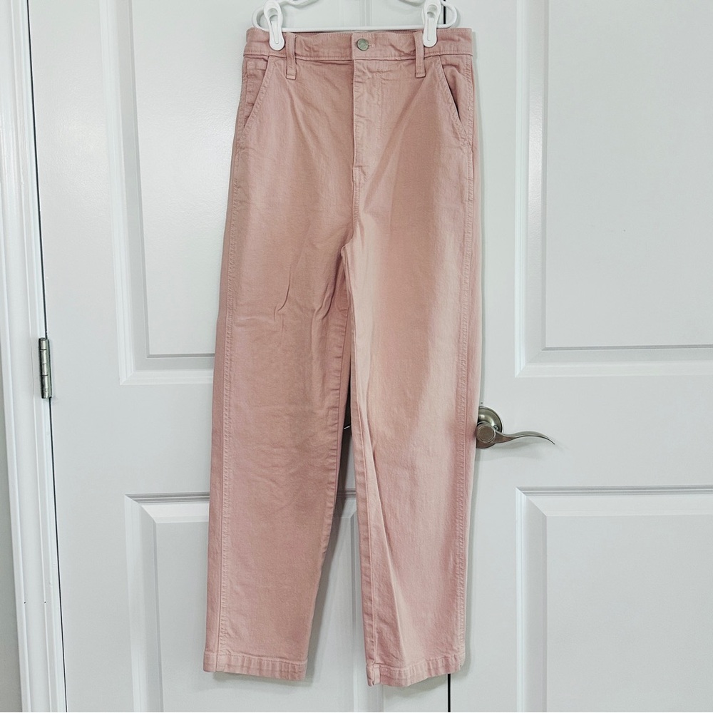 Madewell Classic Straight Pants in Pink